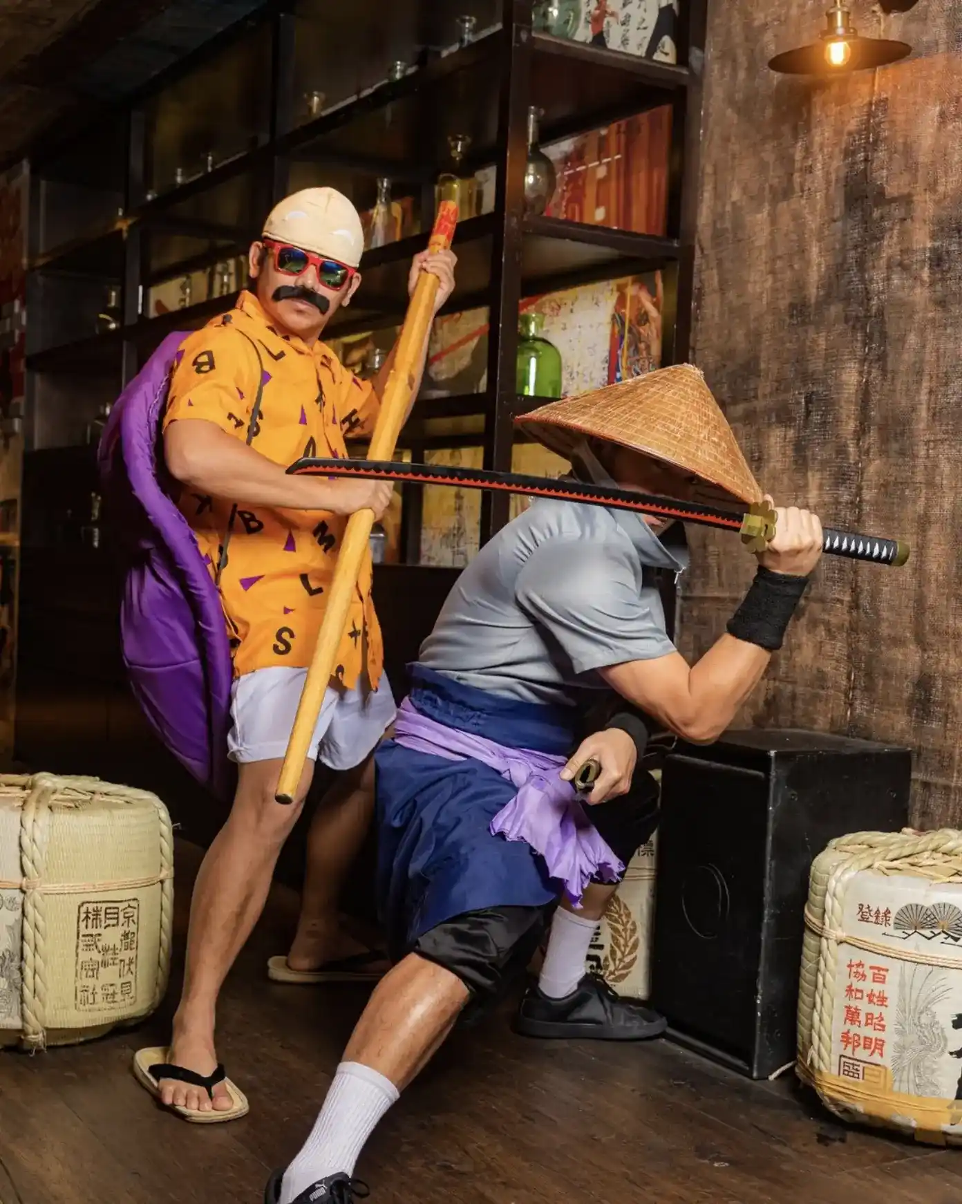 two people dressed as manga